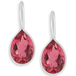 EL REGALO Artificial Stnes Silver-Plated Contemporary Drop Earrings-image-23