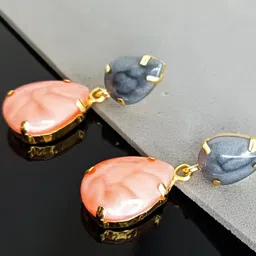 Efulgenz Gold-Plated Crystals Studded Contemporary Drop Earrings-11