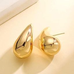 Celestique Gold-Plated Teardrop Shaped Studs-9