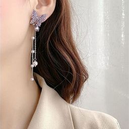 Celestique Silver-Plated Contemporary Drop Earrings-39