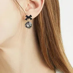 Celestique Stone Studded Contemporary Drop Earrings-53