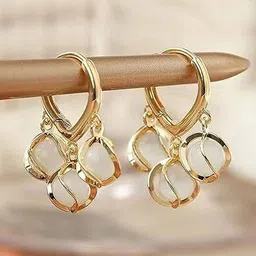 Celestique Gold-Plated Contemporary Drop Earrings-picture-28