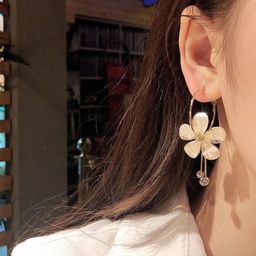 Celestique Flower Hoop Earrings-44