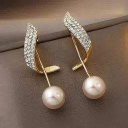 Celestique Stone Studded Contemporary Drop Earrings-57