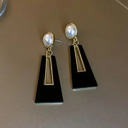 Celestique Gold-Plated Contemporary Drop Earrings-42