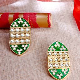 Sukkhi Gold-Plated Contemporary Stud Earrings-11