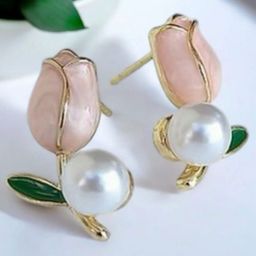 Vighnaharta Bejeweled Set Of 2 Gold-Plated Pearls Studded Floral Shaped Studs-11