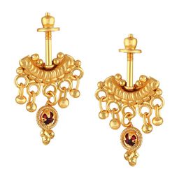 Vighnaharta Gold-Plated Contemporary Bugadi Earrings-17