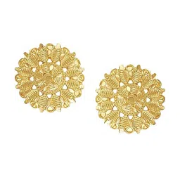 Vighnaharta Gold-Plated Floral Studs Earrings-picture-47