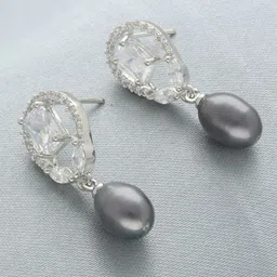 Sri Jagdamba Pearls Dealer Gold-Plated Contemporary Drop Earrings-13