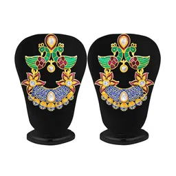 Sukkhi Gold-Plated Contemporary Drop Earrings-25