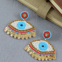 Crunchy Fashion Beaded Contemporary Drop Earrings-picture-35