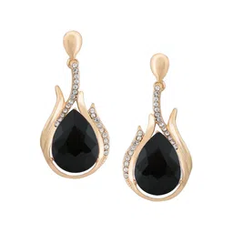 Crunchy Fashion Gold-Plated Contemporary Drop and Dangler Earrings-image-89