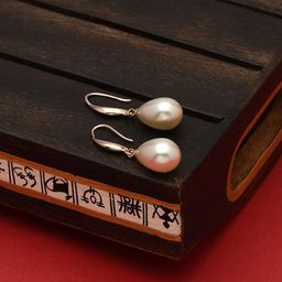 AMI Rose Gold Contemporary Drop Earrings-26