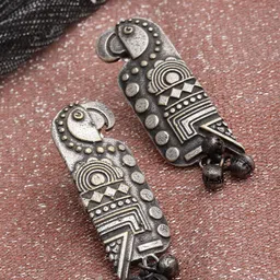 PANASH Silver-Toned Contemporary Drop Earrings-8