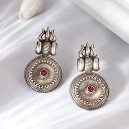 DASTOOR Silver-Plated Contemporary Drop Earrings-49