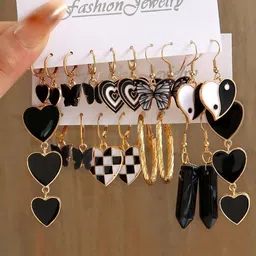 DressBerry Contemporary Drop Earrings-44