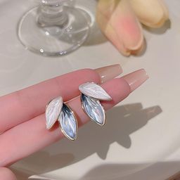 Goho Leaf Shaped Studs Earrings-6