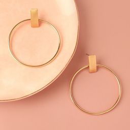 SOHI Gold Plated Circular Drop Earrings-30