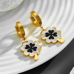 VIEN Gold Plated Stainless Steel Hoop Earrings-55