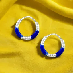 Taraash 925 Sterling Silver Contemporary Hoops-picture-27