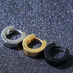 KARISHMA KREATIONS Set Of 5 Stainless Steel Circular Hoop Earrings-image-95