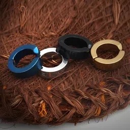 KARISHMA KREATIONS Men Set Of 4 Circular Hoop Earrings-4