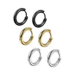 KARISHMA KREATIONS Set of 3 Contemporary Hoop Earrings-picture-45