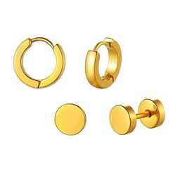 KARISHMA KREATIONS Set Of 3 Gold Plated Hoop Earrings-image-86