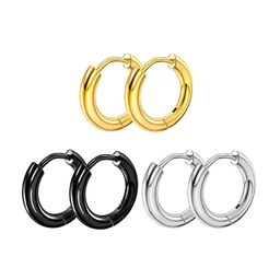 KARISHMA KREATIONS Set Of 3 Gold-Toned Contemporary Hoop Earrings-22