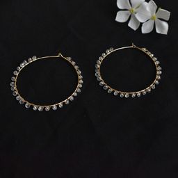 BeAbhika Gold-Toned Contemporary Hoop Earrings-33