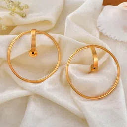 Silvermerc Designs Gold-Plated Contemporary Studs Earrings-image-42