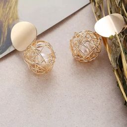 Celestique Gold Plated Contemporary Studs-image-86