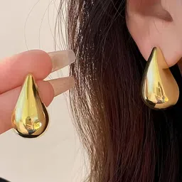 Celestique Gold-Plated Teardrop Shaped Studs-10