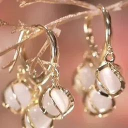 Celestique Gold-Plated Contemporary Hoop Earrings-image-66