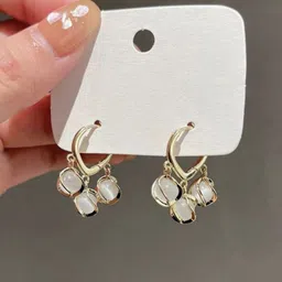 Celestique Gold-Plated Contemporary Hoop Earrings-picture-43