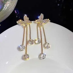 Celestique Silver-Plated Contemporary Drop Earrings-image-4