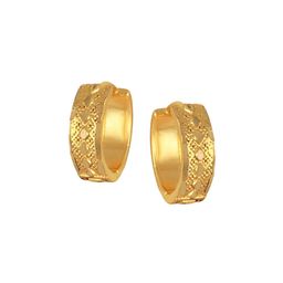 Vighnaharta Gold-Plated Hoop Earrings-image-65