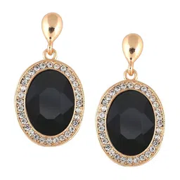 Crunchy Fashion Gold-Plated Contemporary Drop Earrings-image-64
