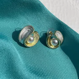 VAGHBHATT Stainless Steel Beaded Stud Earrings-image-67