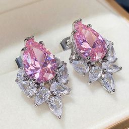 Jewels Galaxy Silver-Plated Teardrop Shaped Studs Earrings-38