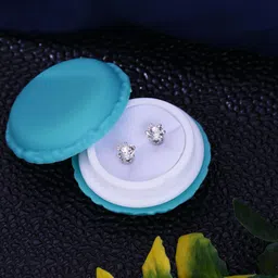 Yellow Chimes White Diamond Shaped Studs Earrings-picture-23