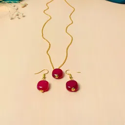 ABDESIGNS Gold-Plated Stone-Studded Jewellery Set-image-30
