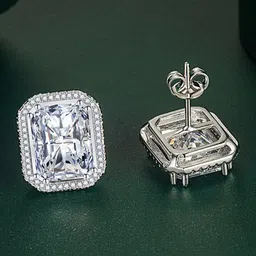 Designs & You Silver-Plated Geometric Studs Earrings-8