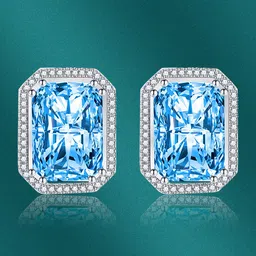 Designs & You Silver Plated Geometric Studs Earrings-15