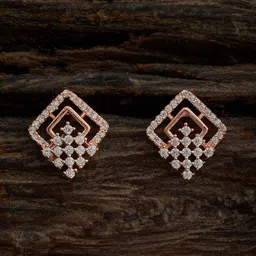Kushal's Fashion Jewellery Rose Gold-Plated Copper Cubic Zirconia Classic Studs Earrings-40