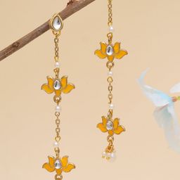 KARATCART Yellow Classic Studs Earrings-55