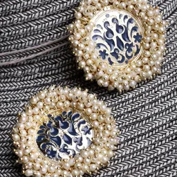 Shining Diva Gold-Plated Enamelled Classic Studs Earrings-25