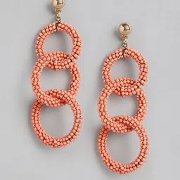 RICHEERA Orange Circular Drop Earrings-image-8