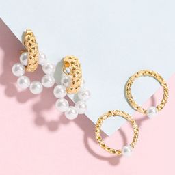 Rubans Voguish Set Of 2 Circular Drop-Earrings-17